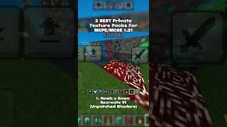 2 BEST Private Texture Packs For MCPE/MCBE 1.21 #minecrafttexturepack #texturepack #shorts #shaders