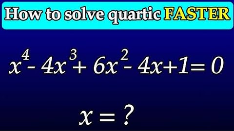 Can You solve THIS? | How to Solve QUARTIC Equations FAST  , Roots & Tricks| Nice  Maths Olympiad