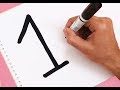 How to turn Number 1 into a Cartoon CANDLE ! Drawing Art for kids