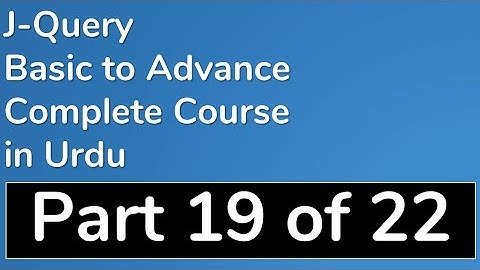 19 How to use  Slide Up Down in JQuery Tutorial in Urdu - JQuery Tutorial in Urdu (Basic to Advance)