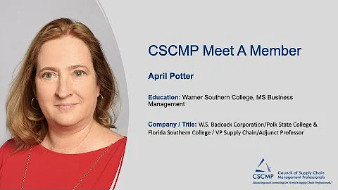 CSCMP Meet A Member - April Potter