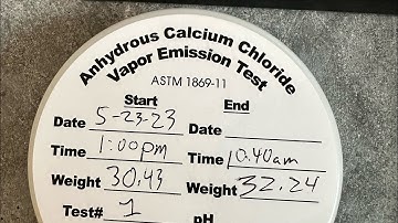 Calcium Chloride Test ASTM f1869 - Testing For MVER - Orange County Calcium Chloride Test
