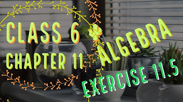 Chapter 11, Algebra, Exercise 11.5 ,Class 6