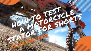HOW TO TEST A MOTORCYCLE STATOR FOR GROUNDING PROBLEMS