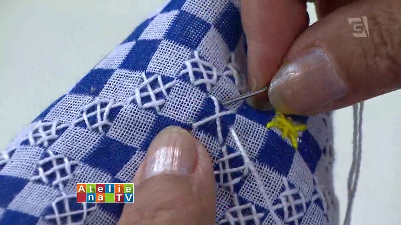 bordado tecido xadrez – Ateliê na TV