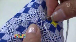 Bordados em tecido xadrez - Ana Maria Ronchel - 05/06/2018 