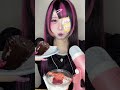 深夜のケーキは罪の味 #アイドル #mukbang #にっぽんワチャチャ #asmr #メイク #ケーキメイク #食べる音 #地雷
