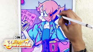Pearl's New Look Speed Drawing | Steven Universe | Cartoon Network screenshot 2