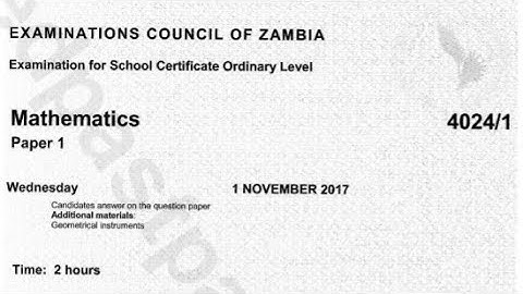 G12 Math 2017 P1 - Full Paper Well Explained