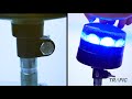 Gyrophare LEDS Bleu LT15 Fixation Hampe Mode Rotatif ou Flash