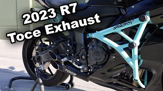 R7 TOCE デュアルエキゾーストフルエキマフラー Yamaha R7 Full Razor Tip Performance Exhaust System