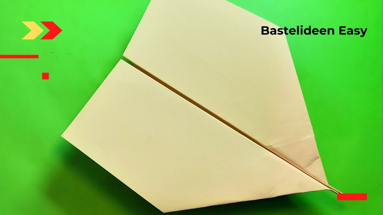 Wie Faltet Man Einen Papierflieger der Weit Fliegt 33 Meter Papierflieger Basteln YouTube