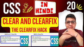 CSS Clear and Clearfix || CSS Clear || CSS Clearfix || Complete CSS Tutorial in Hindi 20