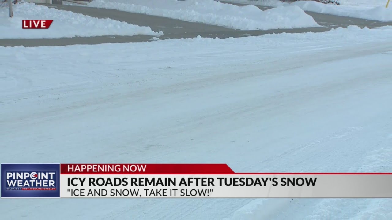 Side roads remain icy after Tuesday's snow - YouTube