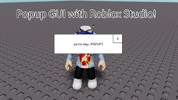How to make a Popup GUI | Roblox Studio (check pinned comment for script)