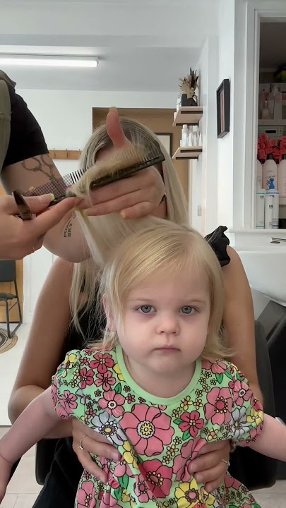 Arabella first ever haircut #shorts