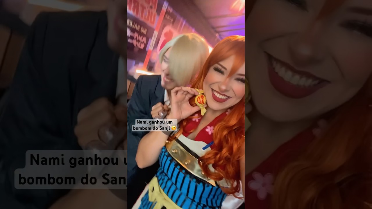 Nami ganhou um bombom do Sanji! #onepiece #onepiececosplay