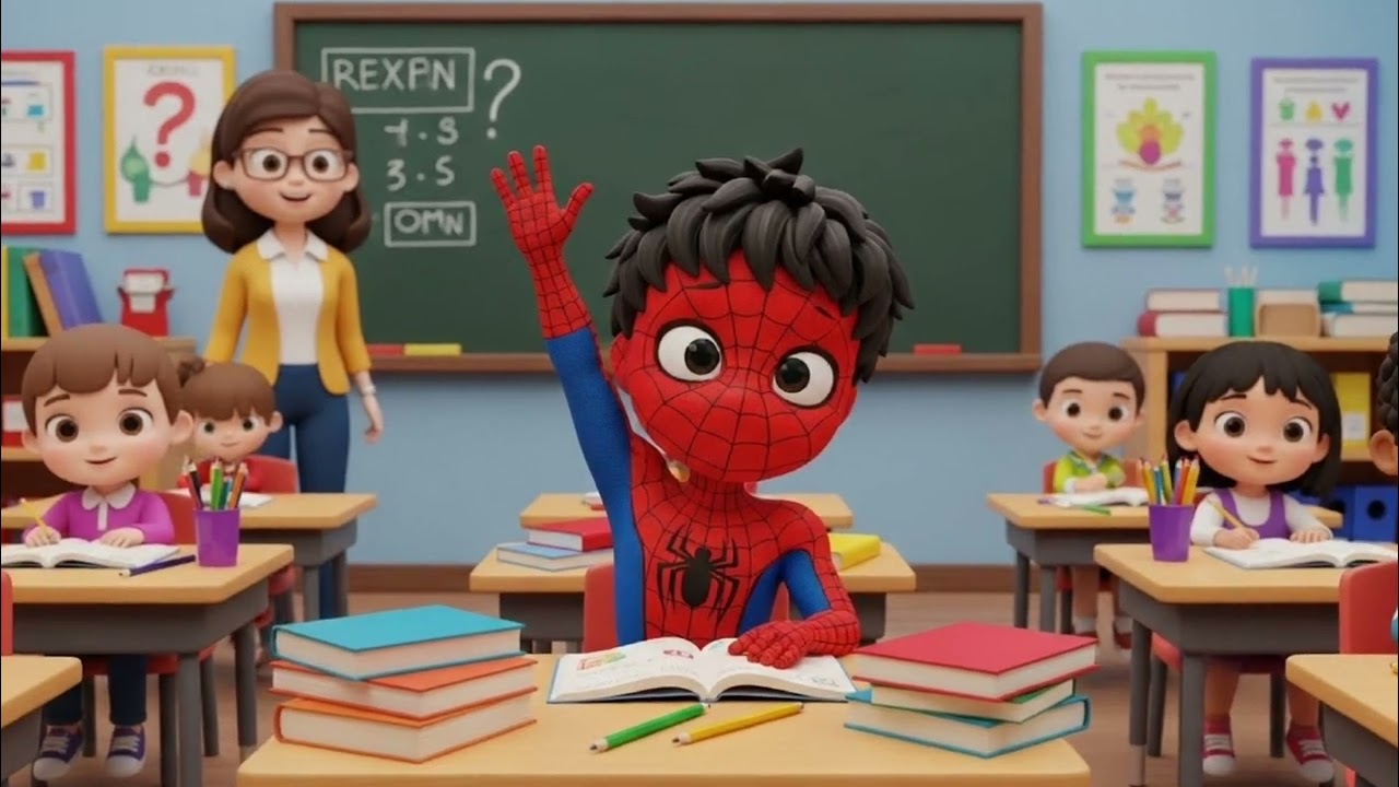 Spider Man School Day Adventure nursery rhymes ep7