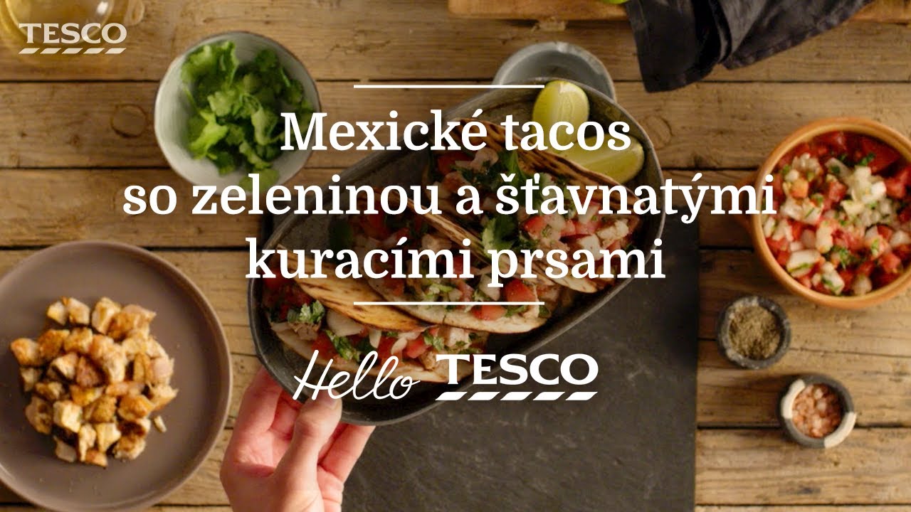 Tesco Recepty Mexicke Tacos So Zeleninou A Stavnatymi Kuracimi Prsami Youtube