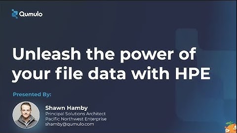 HPE Storage Update Featuring Qumulo