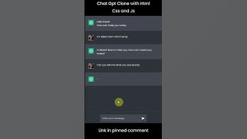 Chat Gpt Clone With Html Css and Javascript  #shorts #chatgpt #html #css #javascript #programming