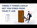 11 Fastest Ways to Get Sacked From Your IT Job