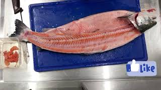 Quick break-down whole salmon ( salmo salar ) Atlantic salmon - #sumoramenya