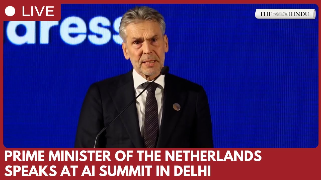 Netherlands PM Dick Schoof addresses India AI Impact Summit 2026 in New Delhi