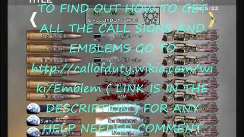 All MW2 Callsigns And Emblems
