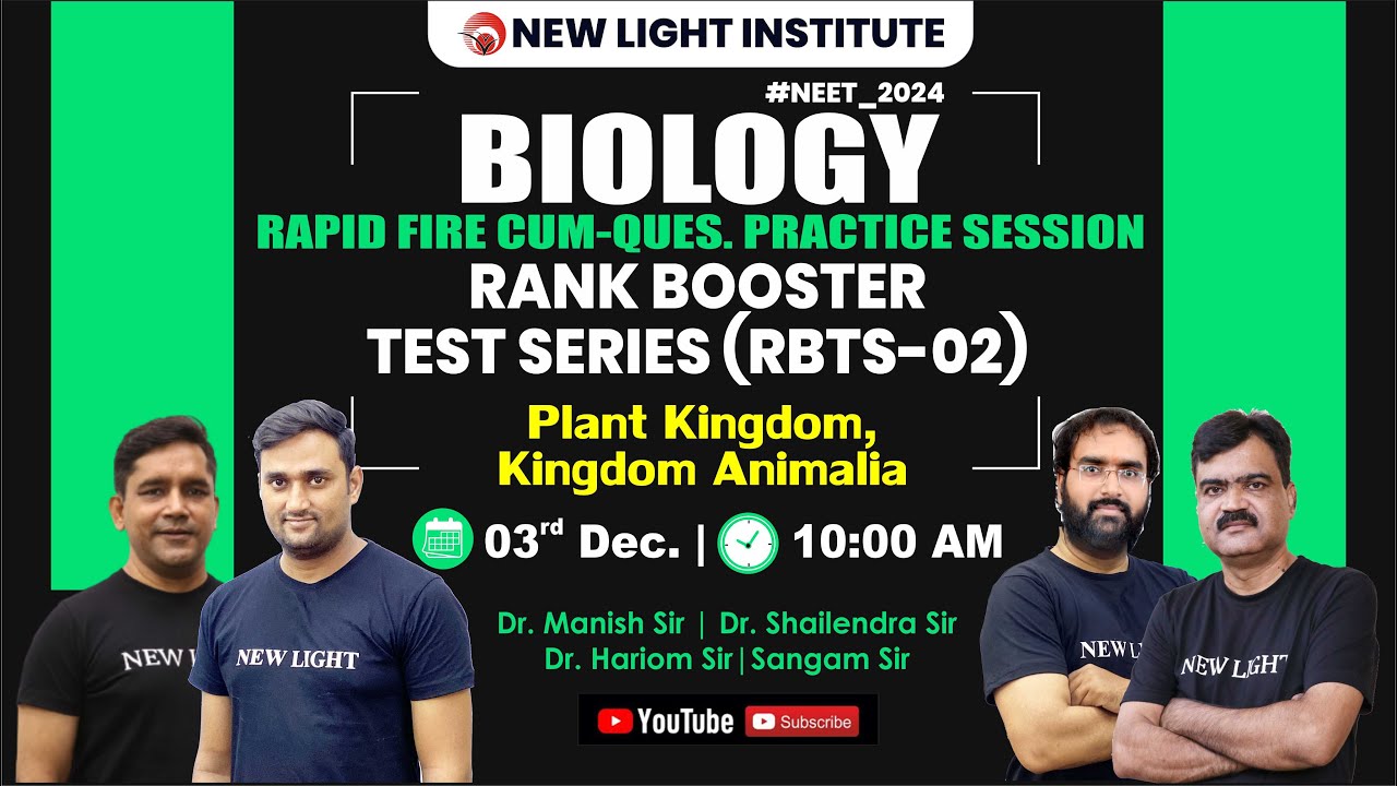 LIVE NEET 2024 | BIOLOGY RAPID FIRE QUES. PRACTICE SESSION | RANK ...