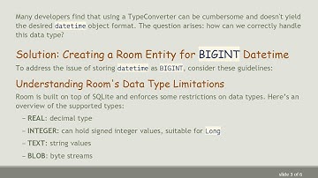 How to Store DateTime as BIGINT in Room Database