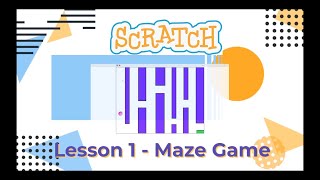 Scratch Maze Game Lesson 1 - Setting up Background, Sprites and Variables