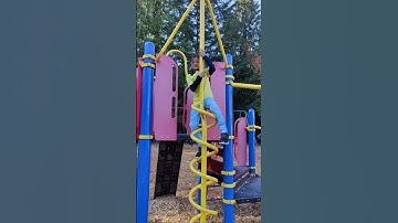 Monkey Bars! #monkeybars #spiralpole #play #kidsfun #playground #schoolplay #canada #challenge