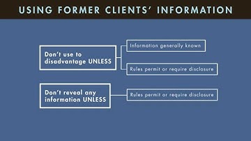 Legal Ethics tutorial: Conflicts with Former Clients | quimbee.com