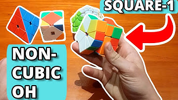 Solving A Square-1, Pyraminx, Megaminx And Skewb One-Handed! (Challenge)