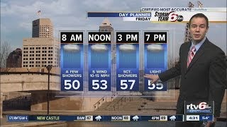 Friday's Forecast: Mild temps, spotty showers