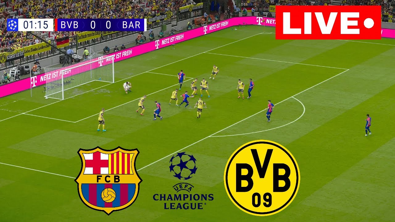 🔴LIVE: Barcelona vs Borussia Dortmund I Champions League 2024 | Match