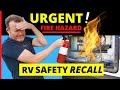 🔥 URGENT RV RECALL! FIRE HAZARD FOR GRAND DESIGN RVS! (FIRE SAFETY TIPS)