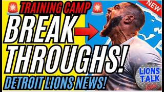 DETROIT LIONS NEWS - 🚨TRAINING CAMP🚨 BREAK THROUGHS!!!