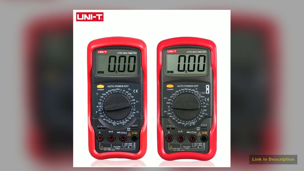 UNIT UT55 Universal Digital Multimeter UNI T 1000V AC DC DMM Electric Transistor Capacitor Tester
