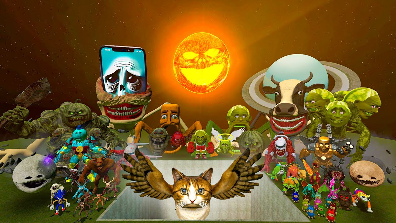 All Monters vs Giant Pit with Meowl Italian Brainrot Memes – Gmod! – Garry’s Mod