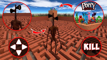 SIREN HEAD vs POPPY PLAYTIME – The Ultimate Battle in the Maze! 😱