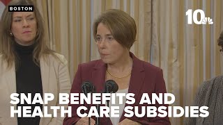 Massachusetts Gov. Maura Healey makes statement about SNAP benefits, health care subsidies Profile