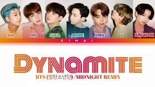 [BTS] 'Dynamite' (Midnight Remix) Color Coded Lyrics Eng