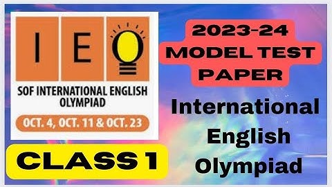 #FavFive | IEO International English Olympiad Class 1 Model Test Paper 2023-2024 | #ieo