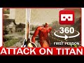 360° VR VIDEO - Attack On Titan - War - Gameplay - Sword - First Person - VIRTUAL REALITY 3D