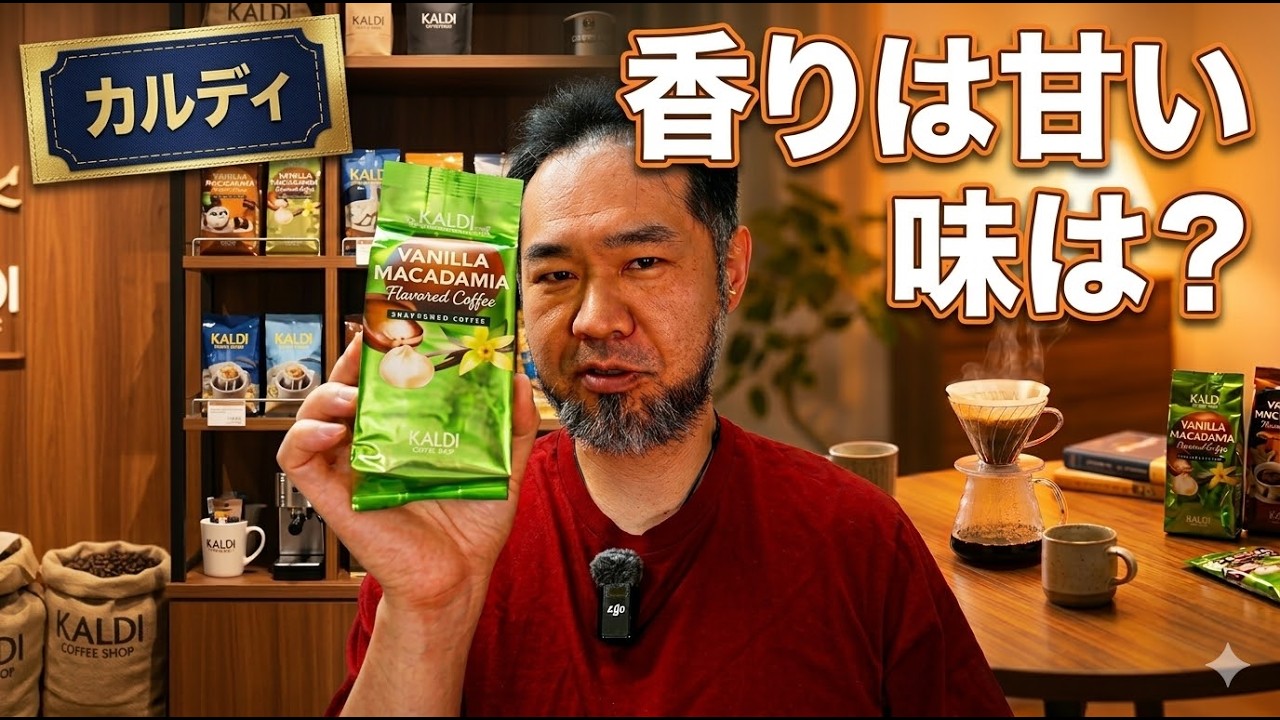 Chatting while drinking Kaldi's Vanilla Macadamia Coffee jkumo's