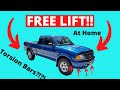 How to Get a FREE LIFT on Your Truck | How to do a Torsion Bar Crank