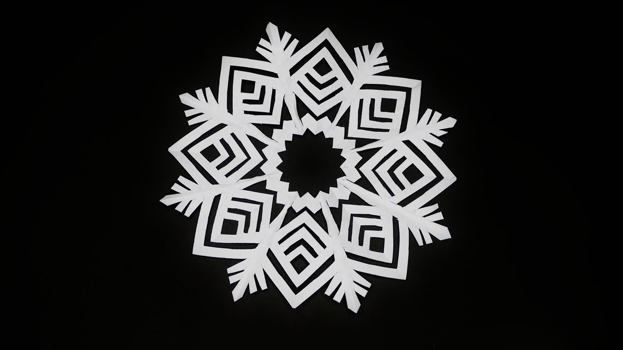 How to Make an Easy Paper Cutting Snowflake | Christmas Mandala Paper Art | Window Decoration