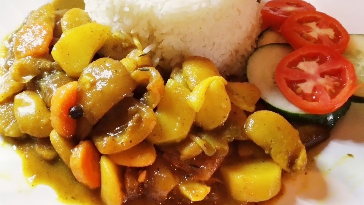How to Make The Best Jamaican Curried Cow Skin And Broad Beans Jamaican Food YouTube